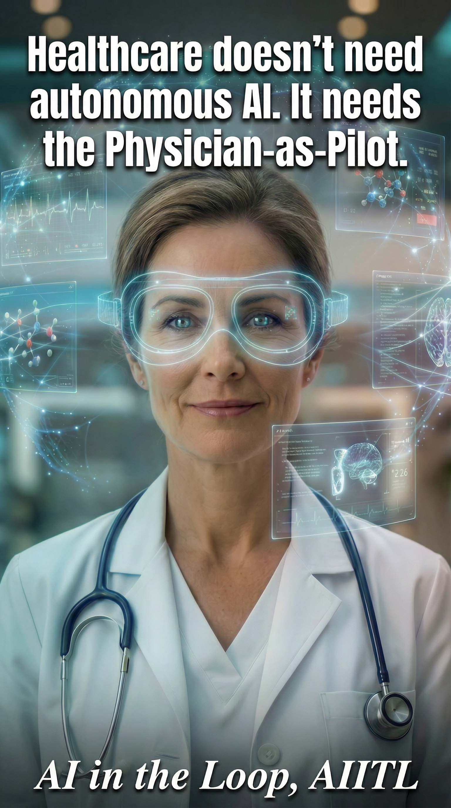 Healthcare doesn't need autonomous AI. It needs the Physician-as-Pilot. AI in the Loop, AIITL